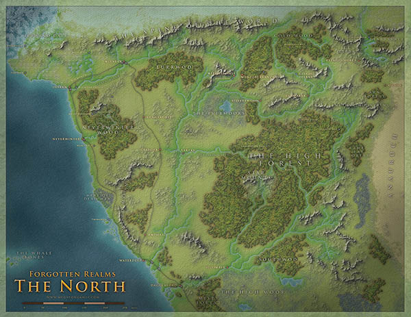 Map Of North Faerun Fr Map: The North (5E) - Dungeon Masters Guild